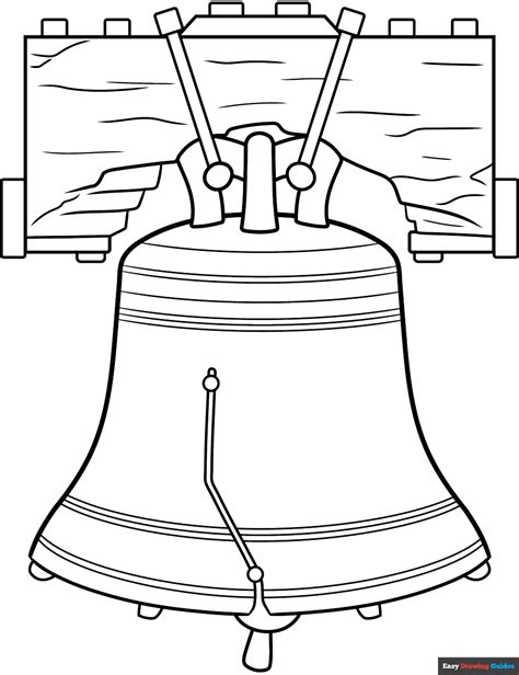 The Liberty Bell Coloring Page Easy Drawing Guides