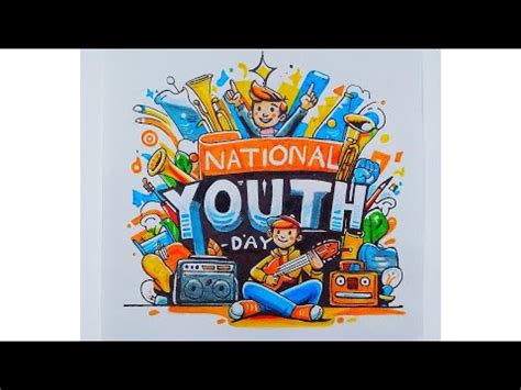 National Youth Day Poster Drawing Artist S Zone Youtube