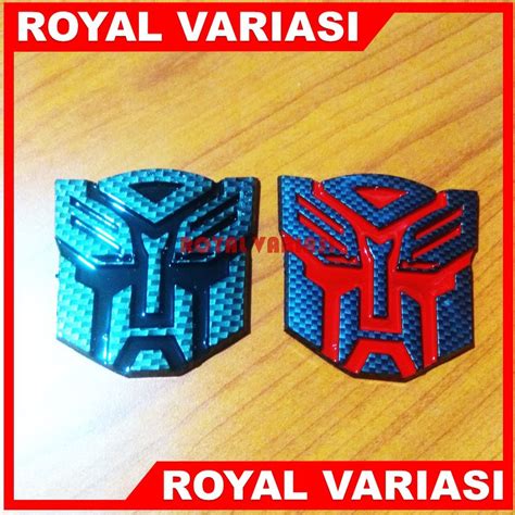 Jual Emblem Logo Transformer Autobots Karbon Mobil Motor Stiker 3D