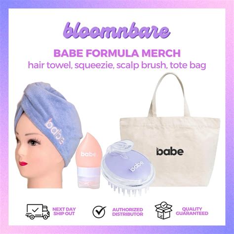 Babe Formula Merch Scalp Brush Tote Bag Hair Towel And Squeezie
