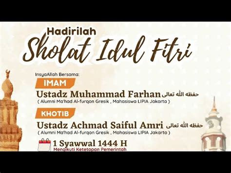 Sholat Idul Fitri H Halaman Pondok Pesantren Nurul Ilmi Qurrata