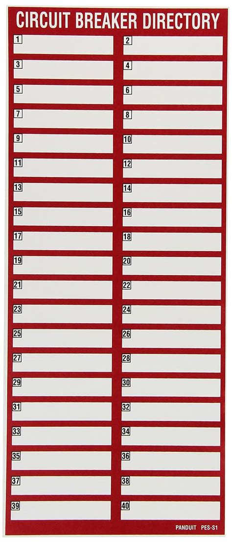 Pdf Printable Circuit Breaker Directory Template It is possible to use ...