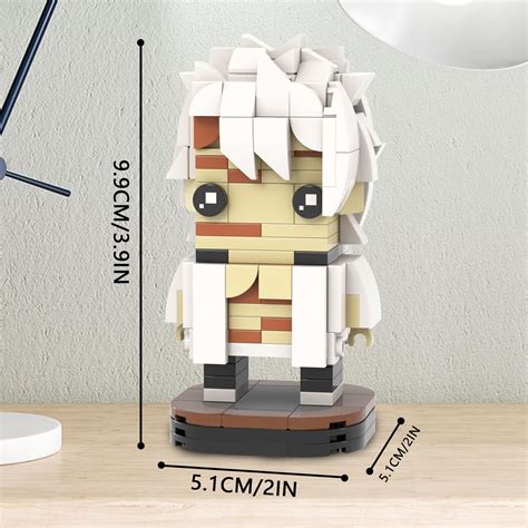 MOOXI MOC Anime Demon Slayer Brick Mini Headz Shinazugawa Sanemi