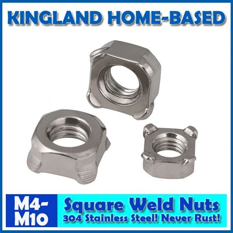 M M Din Square Weld Nut Stainless Steel Fasteners Diy