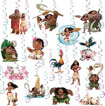 Amazon Pieces Moana Hanging Swirl Decorations Moana Theme Foil