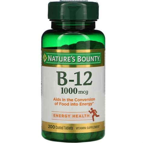 Natures Bounty B Mcg Coated Tablets U Fitnutrition