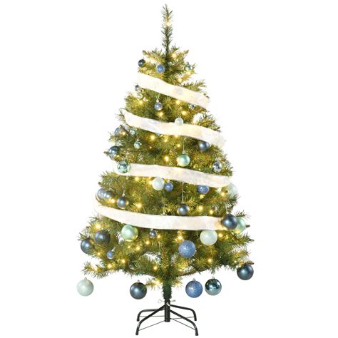 Homcom Sapin De No L Artificiel Lumineux Led X Blanc Chaud Modes