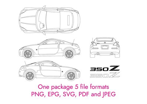 Nissan 350z Vector File Png Svg Eps Pdf Jpeg Etsy