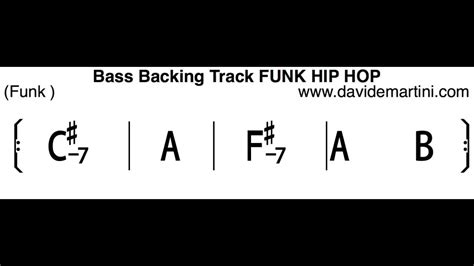 Bass Backing Track FUNK HIP HOP YouTube