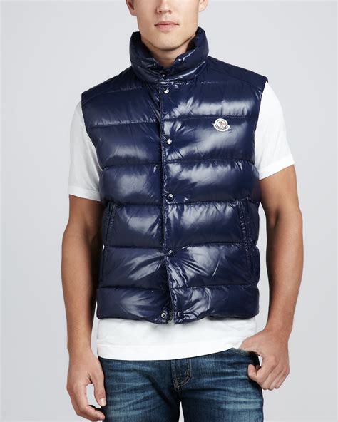 Moncler Tib Puffer Vest Navy In Blue For Men Lyst