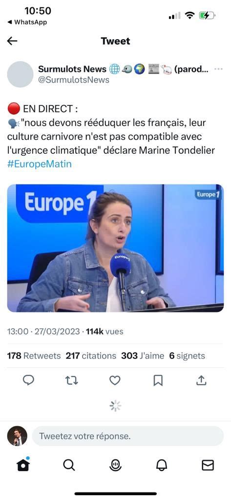 Marine Tondelier On Twitter Quand Jai Vu Le Tweet De