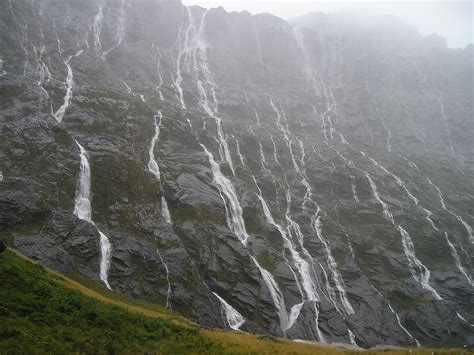 Waterfalls,new zealand,fiordland,south island,free pictures - free ...