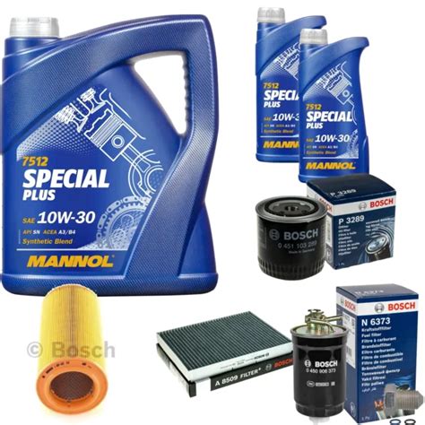 Bosch Inspection Set L Mannol Special Plus W Pour Vw Lupo Sdi