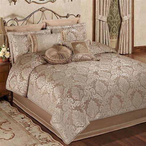 Camelot Almond Damask Comforter Bedding In 2021 Bed Comforters Bed