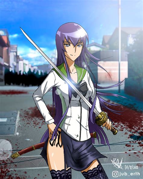 Saeko Busujima By Hcaricatura On Deviantart