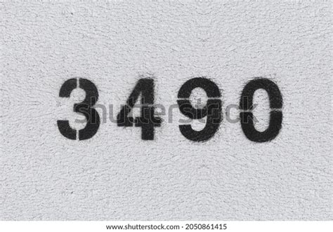 Black Number 3490 On White Wall Stock Photo 2050861415 | Shutterstock