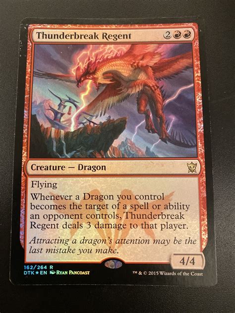 FOIL Thunderbreak Regent 162 MTG Dragons Of Tarkir Rare Card English