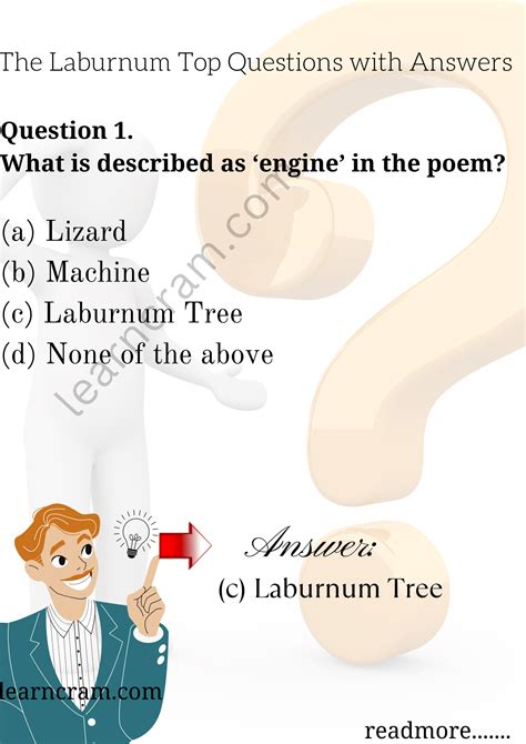 The Laburnum Top Class 11 MCQ Questions with Answers English Poem 2