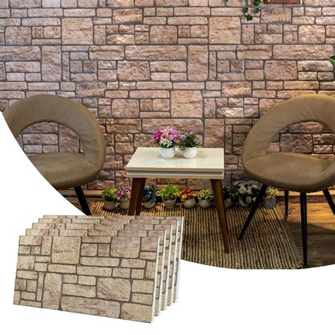 Dundee Deco D Wall Panels Brick Effect Cladding Beige Stone Look