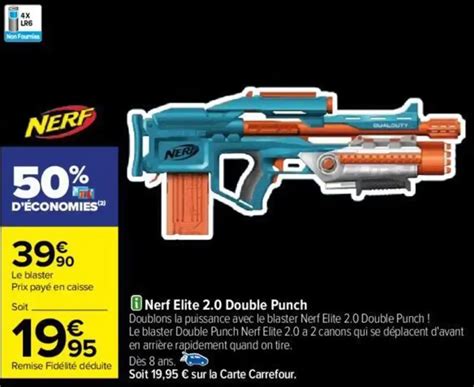 Promo Nerf Elite Double Punch Chez Carrefour