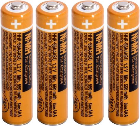 Amazon NI MH AAA Rechargeable Battery 1 2V 550mah 4 Pack Hhr