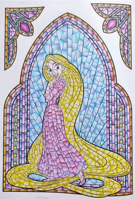 Raiponce Coloriages Vitraux Disney Disney Stained Glass Cartoon