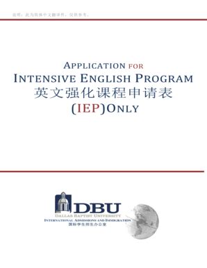 Fillable Online Www4 Dbu INTERNATIONAL STUDENT APPLICATION Dallas