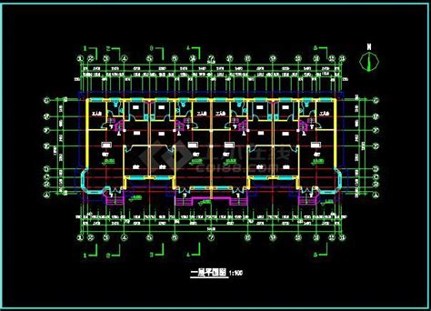 某区多层别墅建筑施工图纸（共8张）别墅建筑土木在线