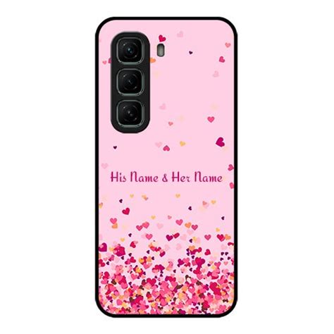 Buy Infinix Hot 50 5G Custom Metal Phone CaseFloating Hearts Design