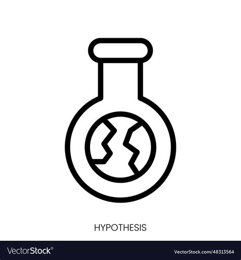 Hypothesis Icon Line Art Style Design Isolated On Vector Image