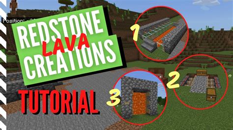 3 Cool Minecraft Redstone Creations With Lava Youtube