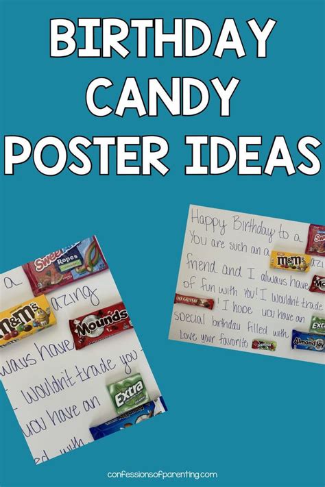 Best Birthday Candy Poster Ideas Printable Sayings In 2024 Birthday