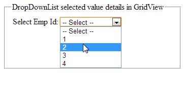 How To Get DropDownList Selected Value And Fill Details In GridView And