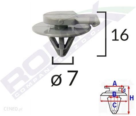 Listwa boczna Spinka Mocowanie Błotników Mini 10 Szt C60605 Romix Mini