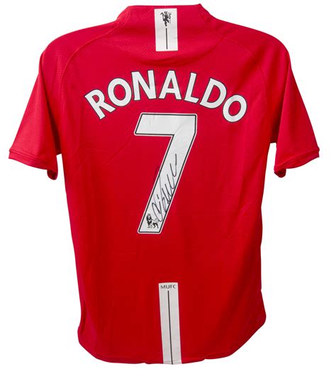 Cristiano Ronaldo Signed Manchester Untied 07-08 League Shirt ...