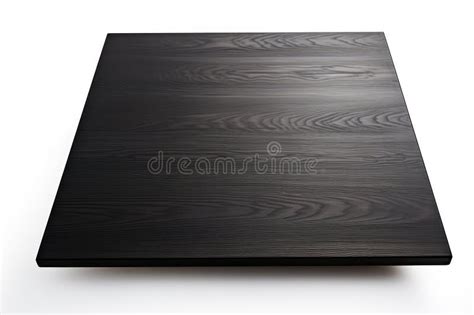 Black Wood Table Top on White Background at Degree Angle. Generative AI Stock Illustration ...