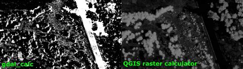 Difference Between Gdal Calc And Qgis Raster Calculator Geographic