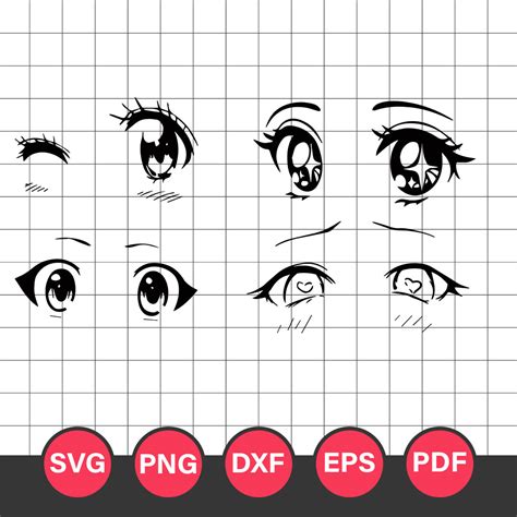 Anime Eyes Svg Anime Svg Japanese Svg Anime Cricut Svg Pn Inspire