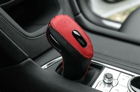 Fit For Cadillac Ct Leather Red Gear Shift Knob Shifter Lever