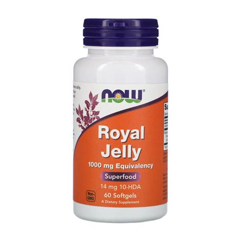 NOW Foods Royal Jelly 1000mg Equivalent Superfood 60 Softgels Price in ...