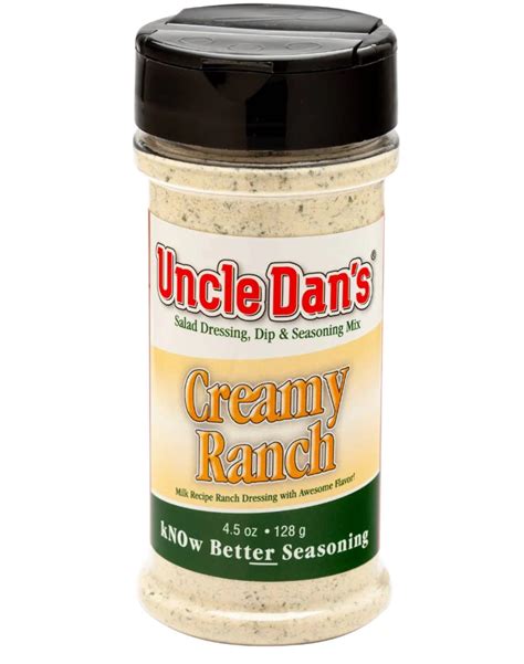 Uncle Dans Creamy Ranch Salad Dressing And Mix 4oz Shaker