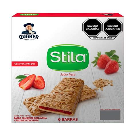 Barras De Avena Quaker Stila Sabor Fresa Con Pzas G C U Bodega