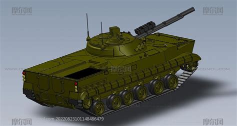 Bmp 3步兵战车 Step格式模型 装甲车模型下载 摩尔网cgmol