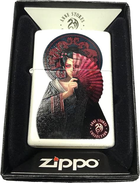 Amazon Zippo Lighter Japanese Geisha Girl Black Matte