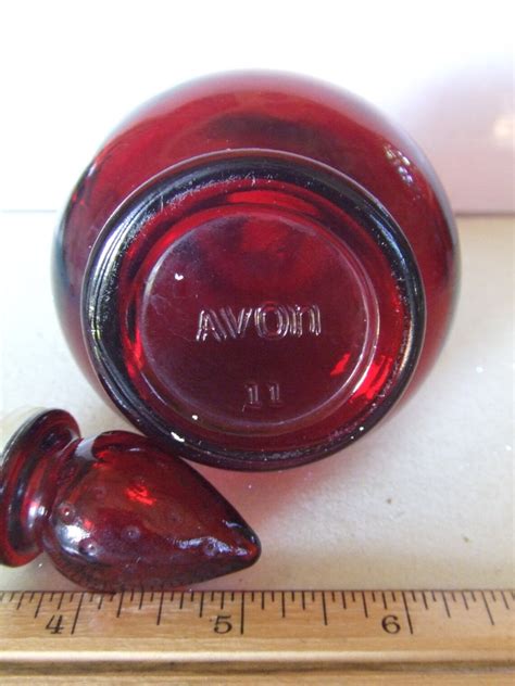 Vintage Avon Ruby Red Glass Cruet Etsy