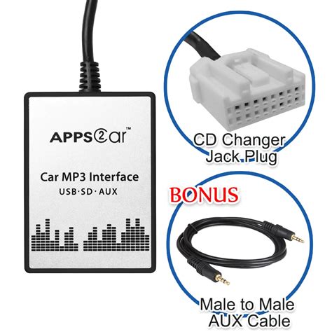 Apps Car Auto Car Radio Usb Sd Card Aux Adapter Audio Interface Mp