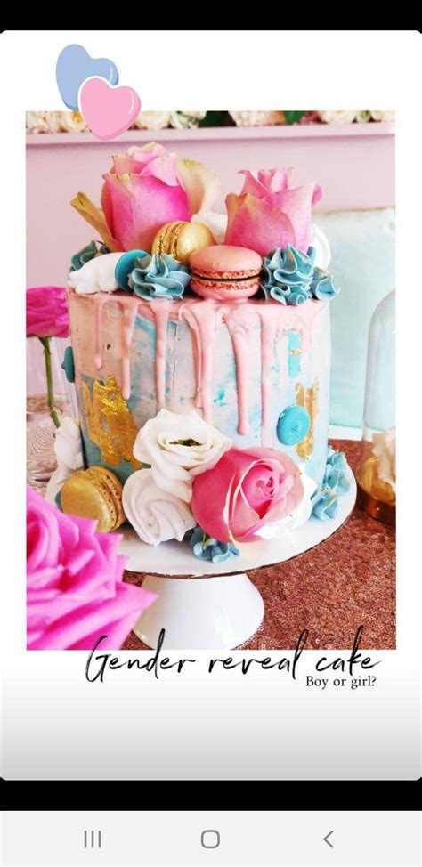 Gender Reveal Taart Gender Reveal Cake Cake Drip Cakes