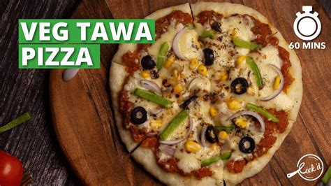 Veg Tawa Pizza Recipe No Oven Pizza Easy Tawa Pizza Cookd Youtube