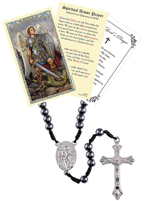 Buy St Michael Prayer Card With St Michael Rosary Lord S Prayer Card