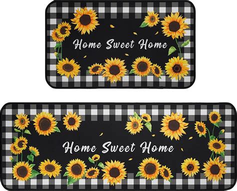 Sunflower Kitchen Rugs Sunflower Decor For Kitchen Black And White